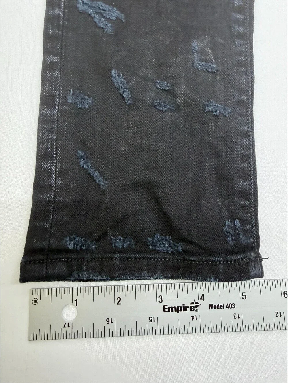 Amiri Men's Jeans Straight Distressed Mid Rise Denim Dark Wash Size 31 Black